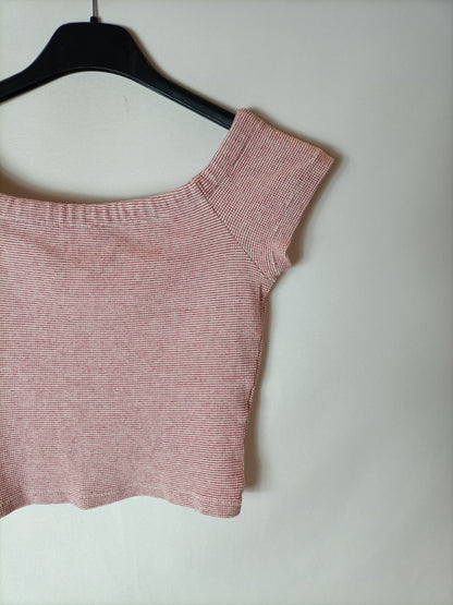 ZARA. Croptop espiga T.s
