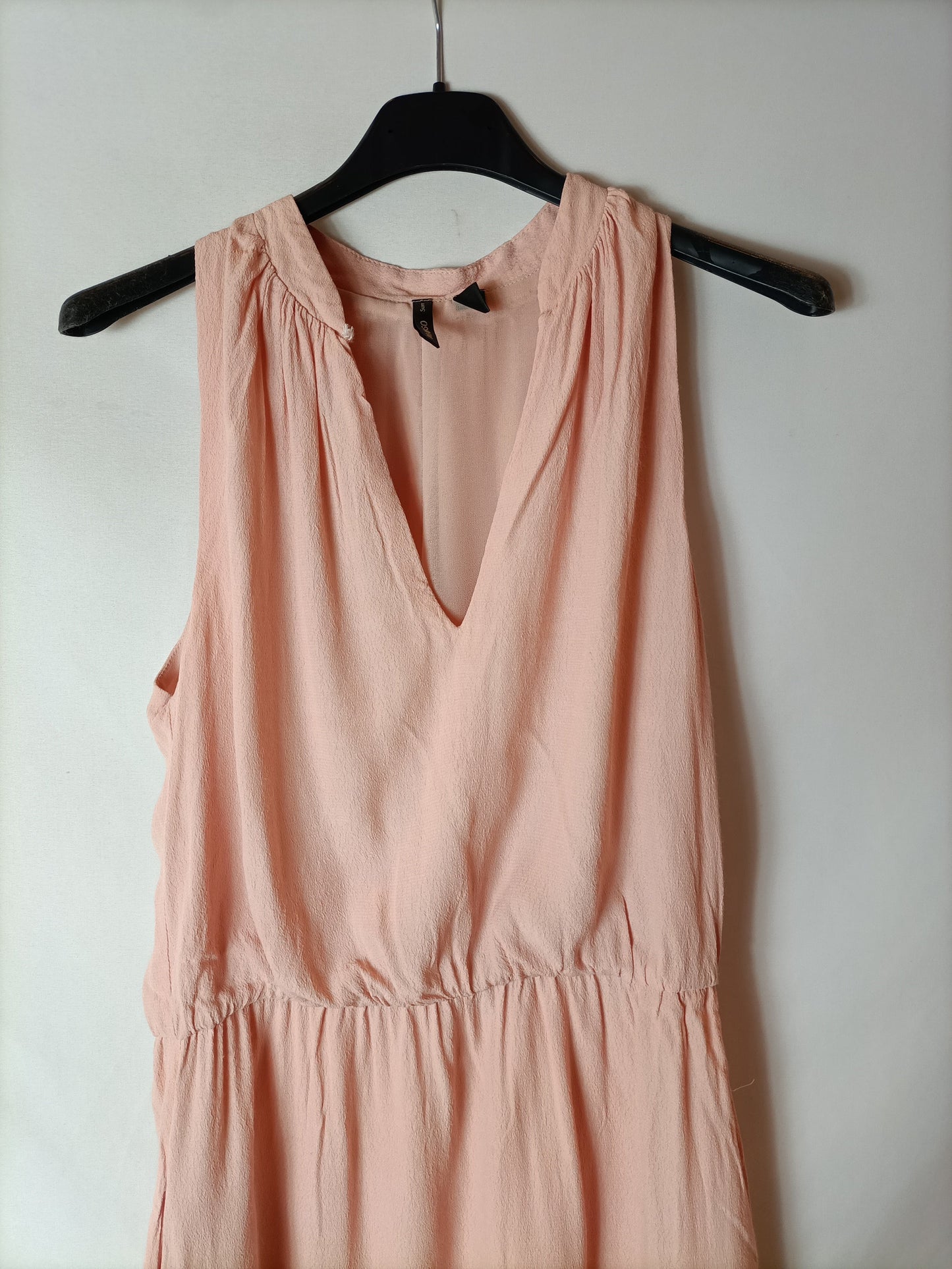 MANGO. Vestido rosa fluido T.s