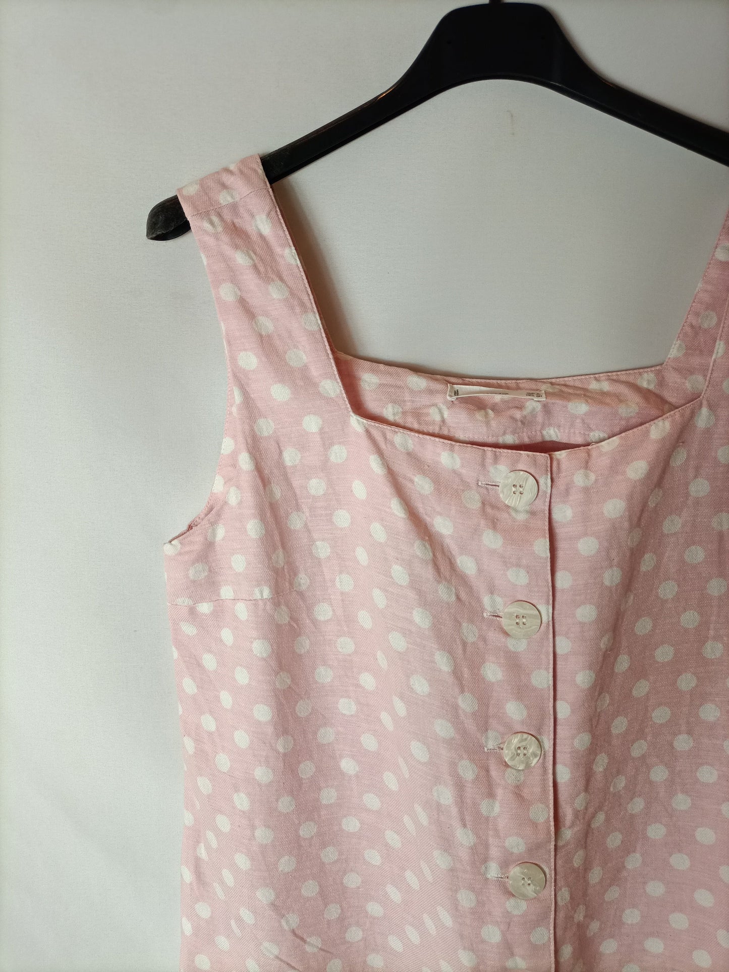 MANGO. Top rosa lunares T.s