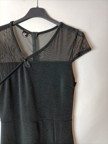 OTRAS. Vestido negro "chino" T.u(s)