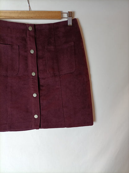 PIMKIE. Falda corta burdeos T.u(36)