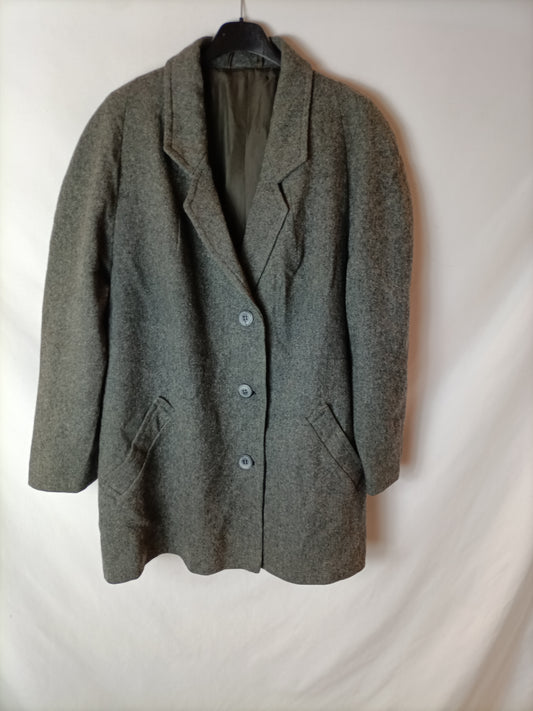 OTHERS. Gray herringbone coat. TS/M 