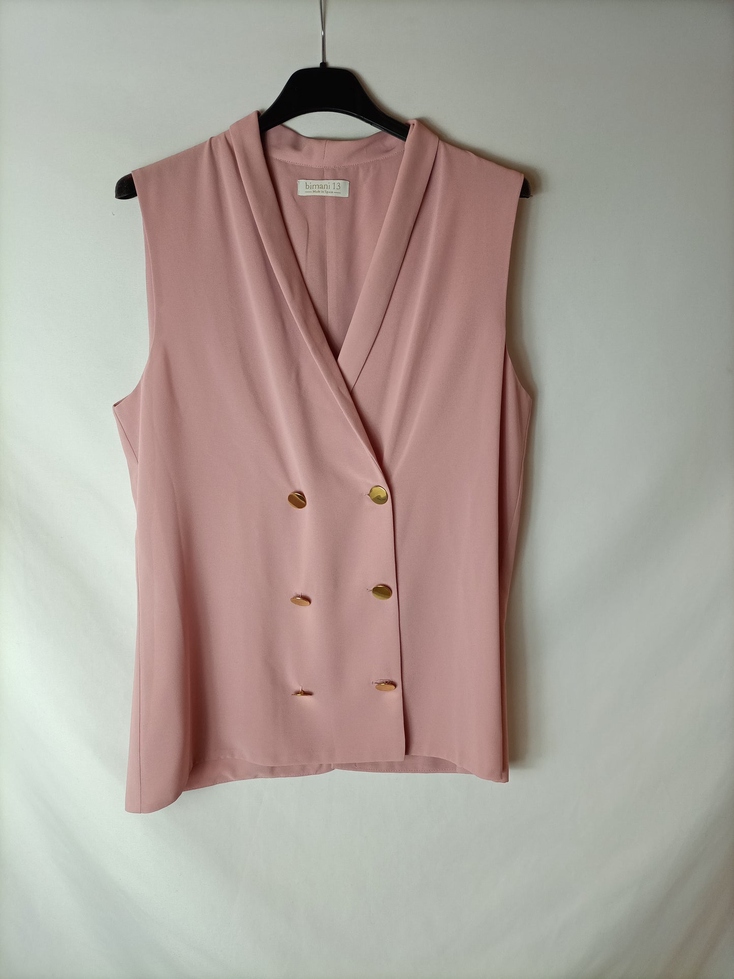 BIMANI. top rosa botones T.m