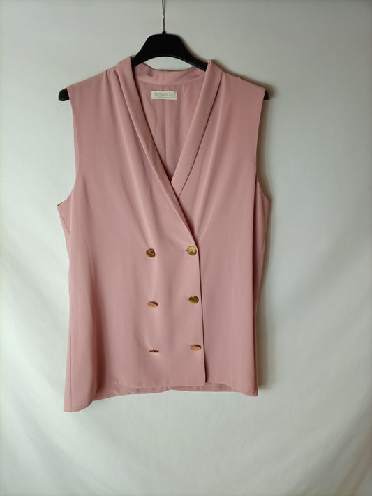 BIMANI. top rosa botones T.m