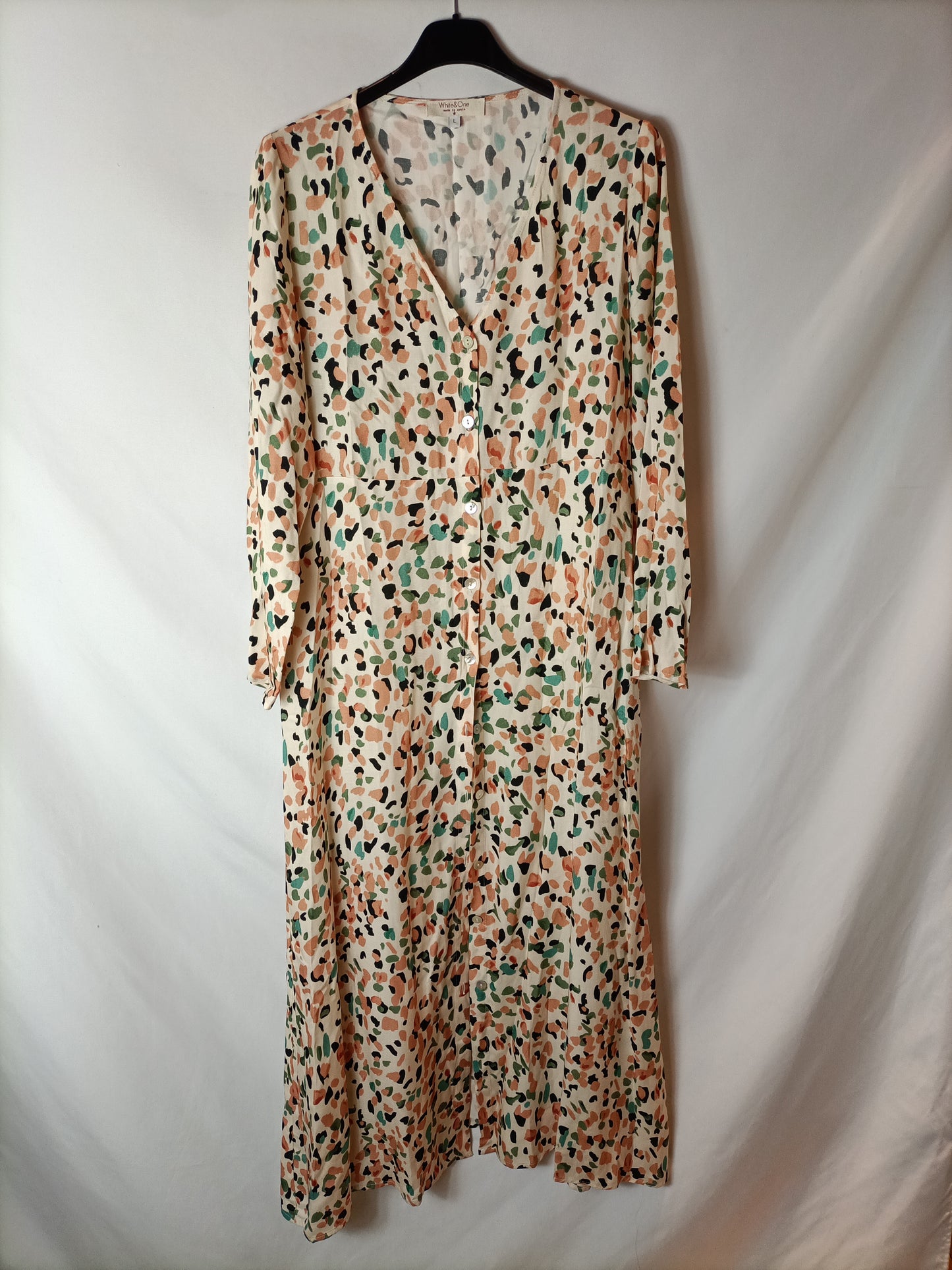 WHITE&ONE. Vestido animal print T.l