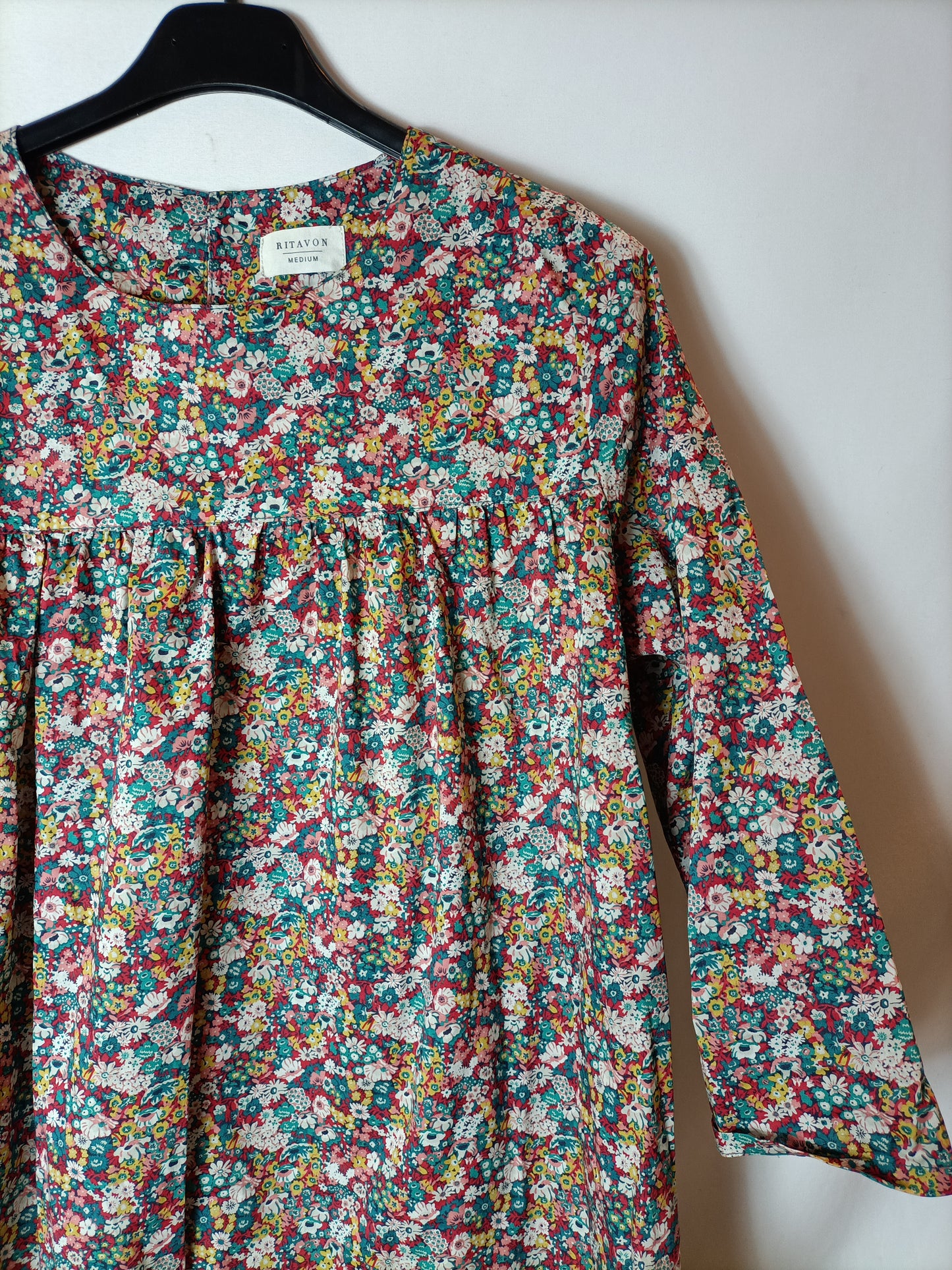 RITAVON. Vestido midi flores T.m