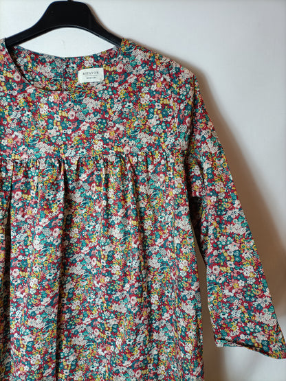 RITAVON. Vestido midi flores T.m
