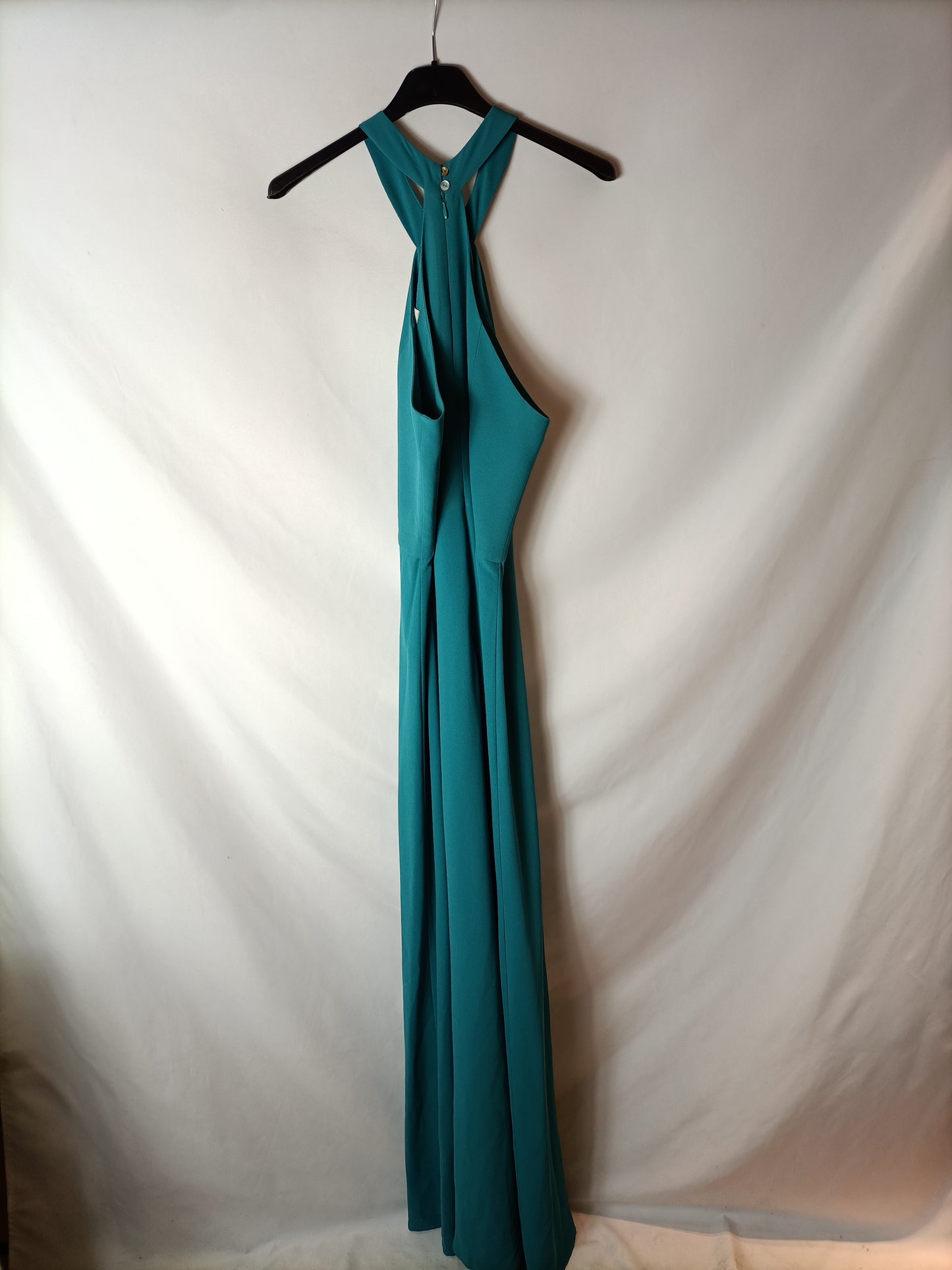 BIMANI. Vestido azul/verdoso largo T.38