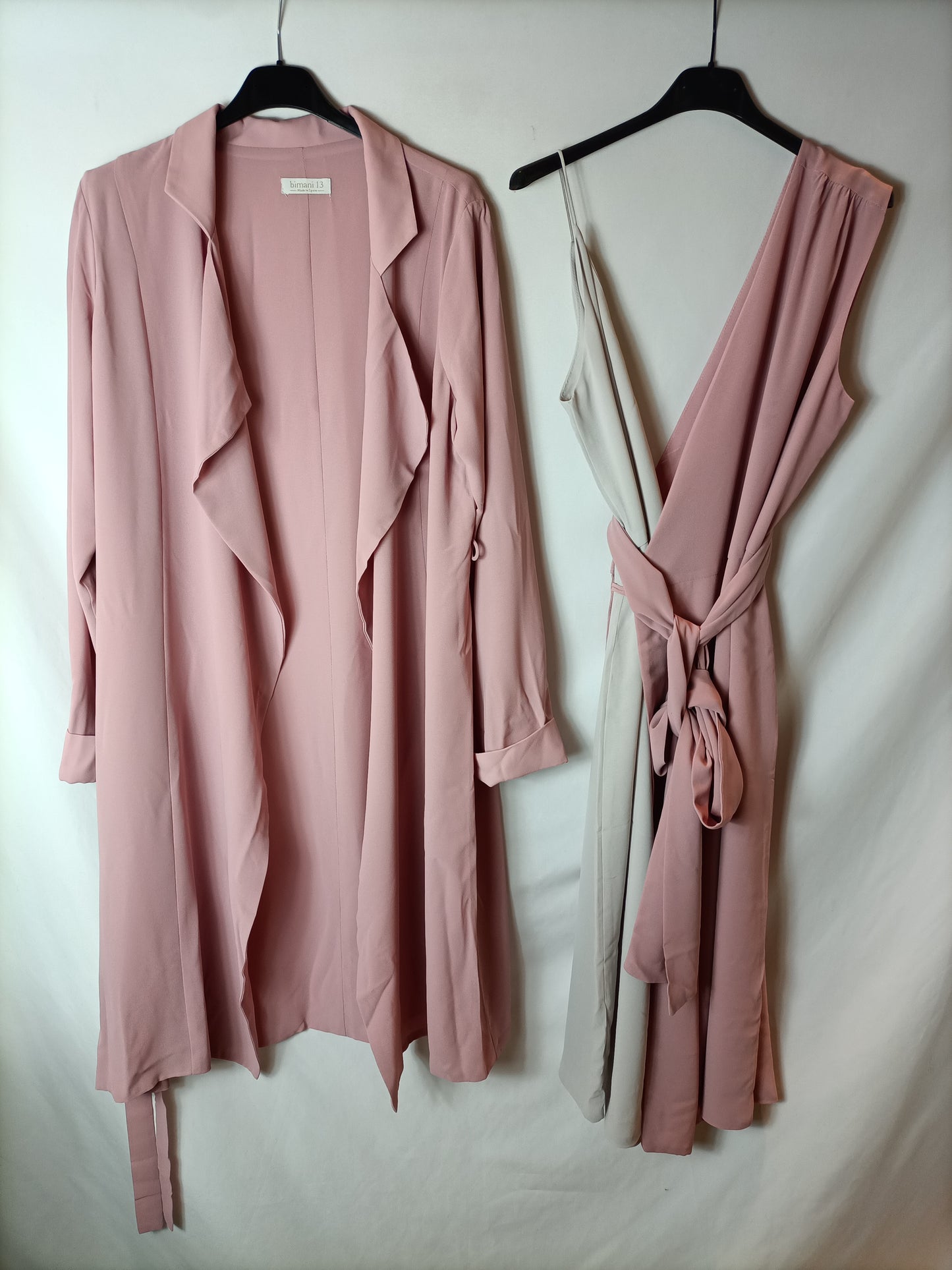 BIMANI. chaqueta rosa fluida T.m