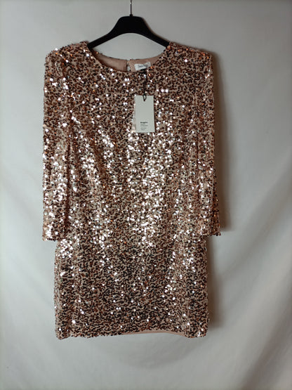 NAME THE BRAND. Vestido corto lentejuelas T.l