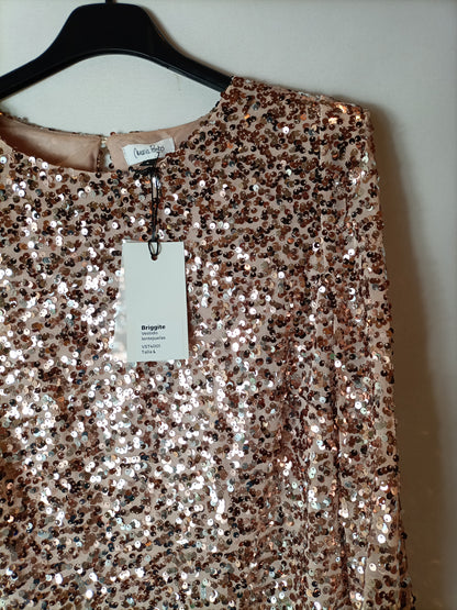 NAME THE BRAND. Vestido corto lentejuelas T.l