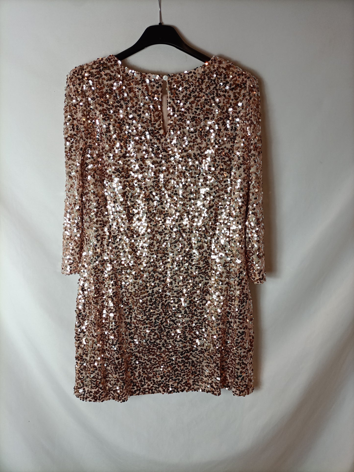 NAME THE BRAND. Vestido corto lentejuelas T.l