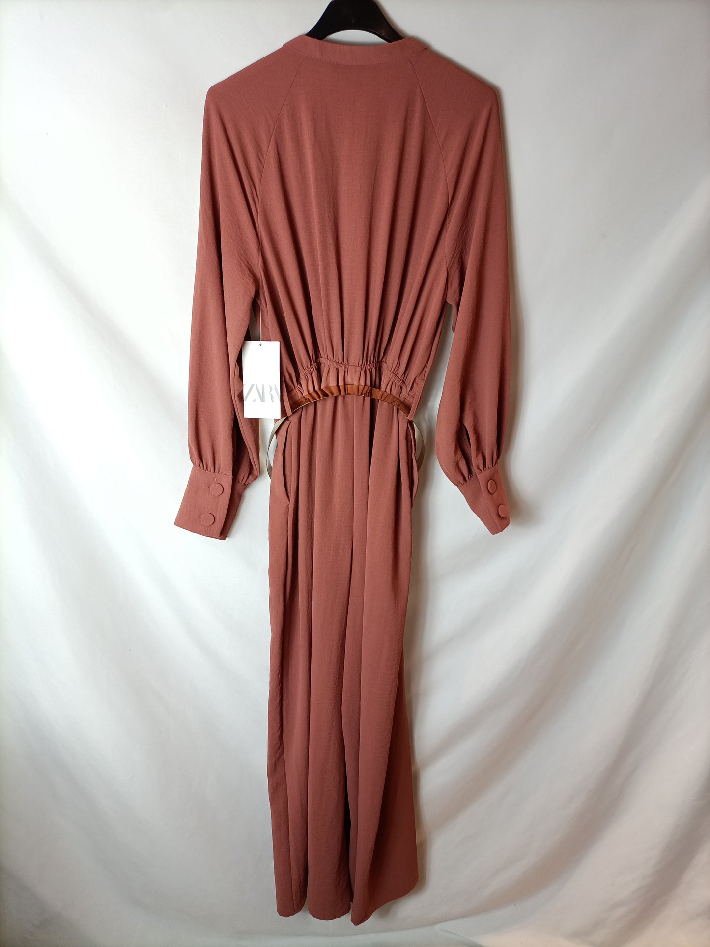 ZARA. Mono fluido rosa T.m