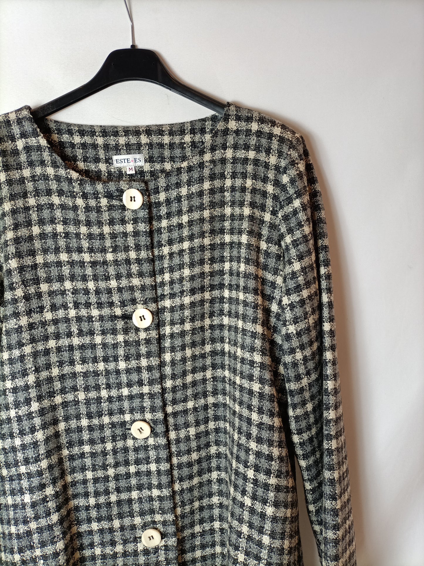 ESTE ES. Abrigo tweed cuadros T.m