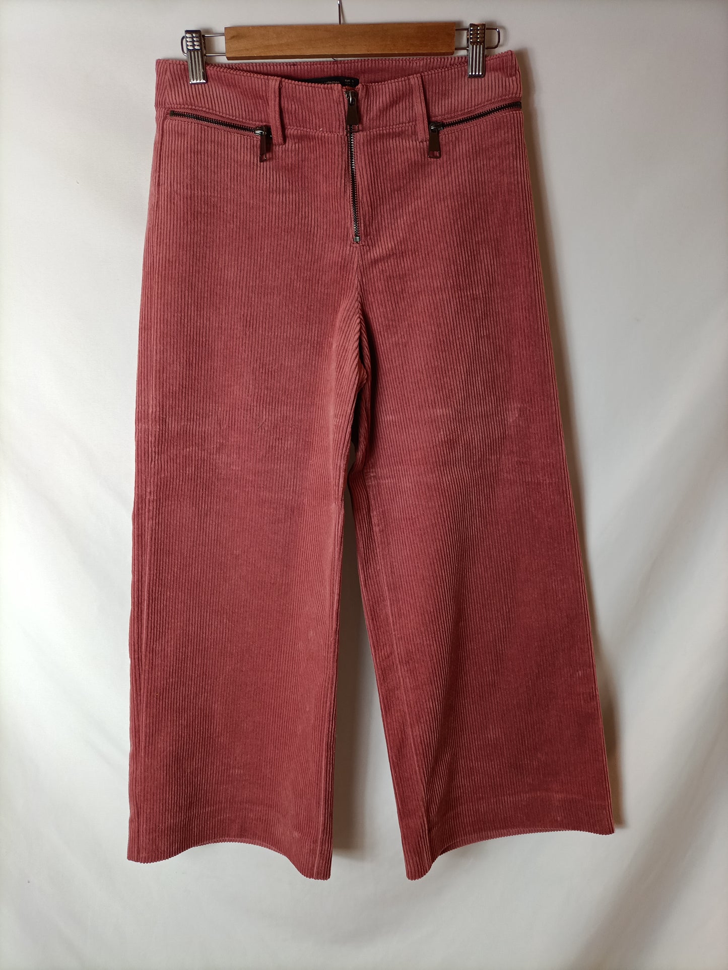 ZARA. Pantalón culotte pana T.s