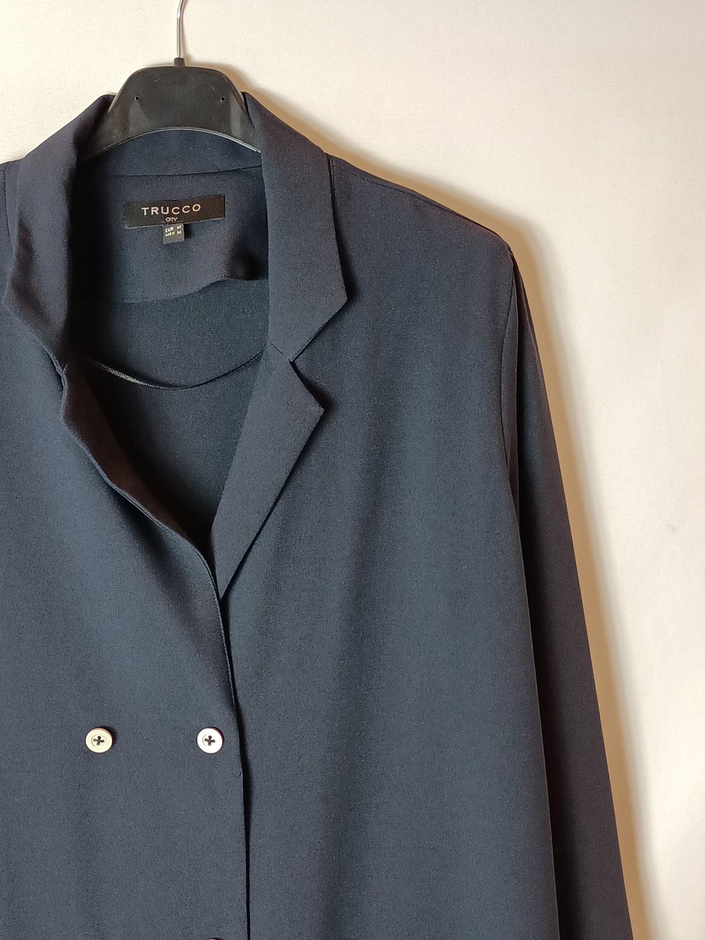 TRUCCO. Blusa/vestido azul cruzado T.m