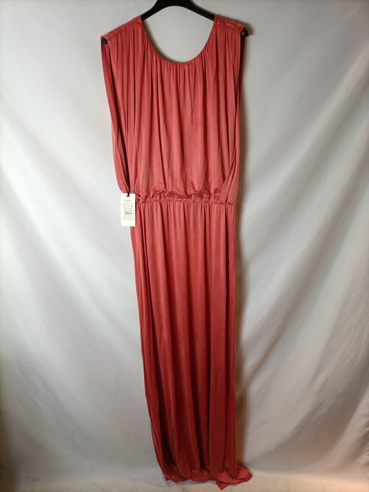 INTROPIA. Vestido largo salmón T.l(tara)