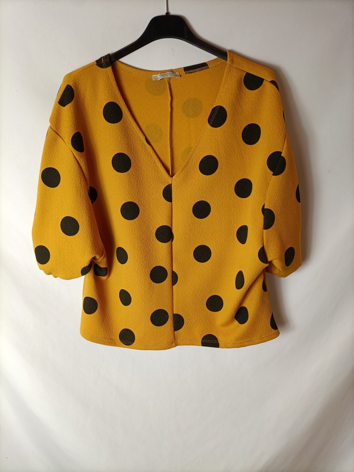 ZARA, Mustard polka dot top. TM