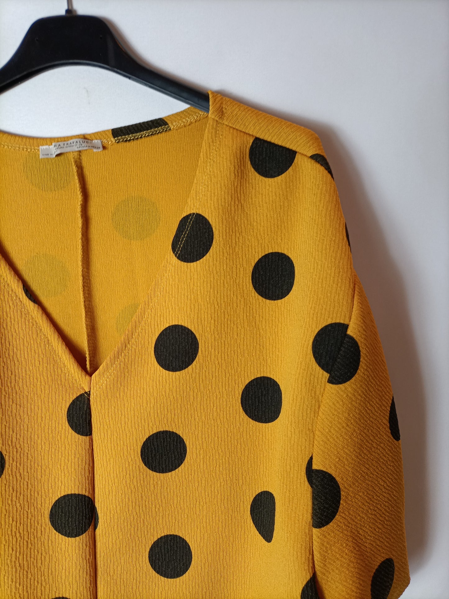 ZARA, Mustard polka dot top. TM