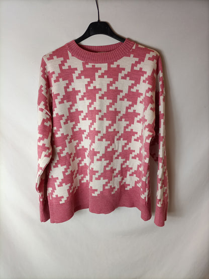 CARMELA CARMELA. Jersey estampado geométrico rosa. T M