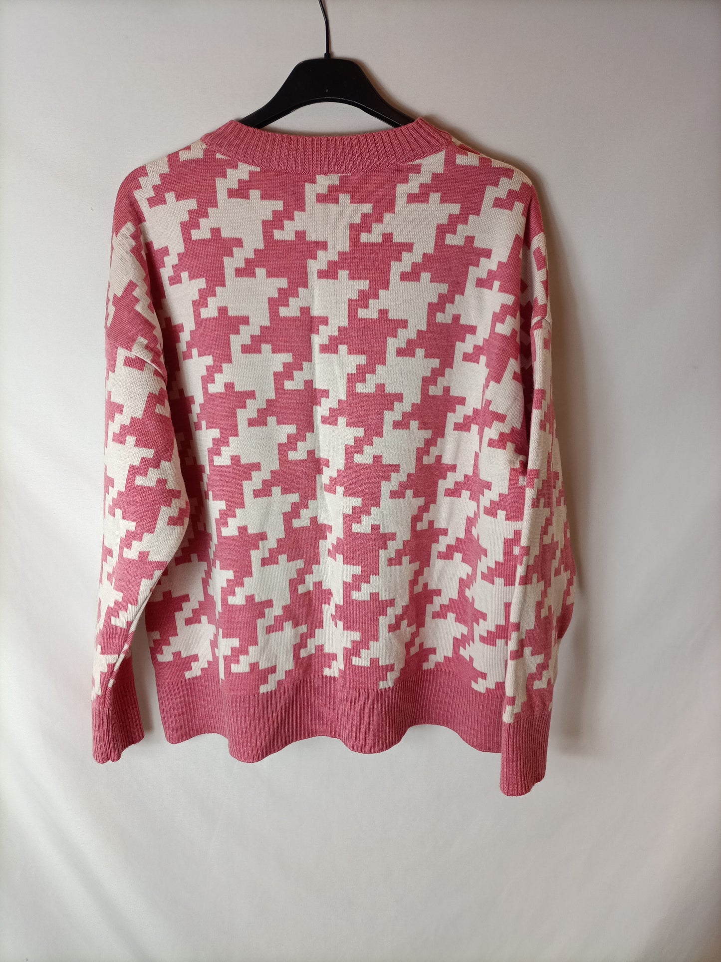 CARMELA CARMELA. Jersey estampado geométrico rosa. T M