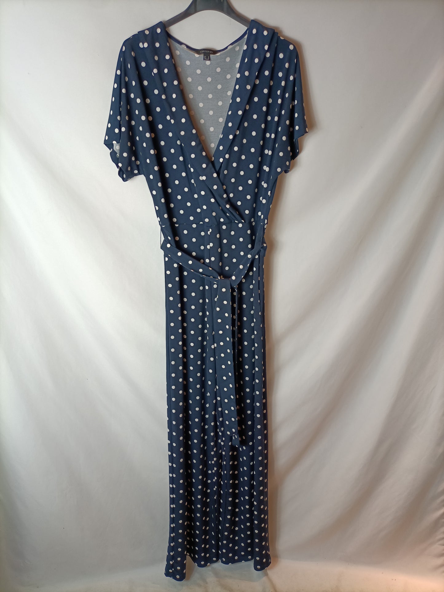 CORTEFIEL. Mono azul marino lunares. T M