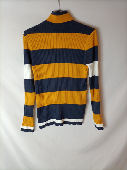 ONLY. Striped ribbed sweater. TL