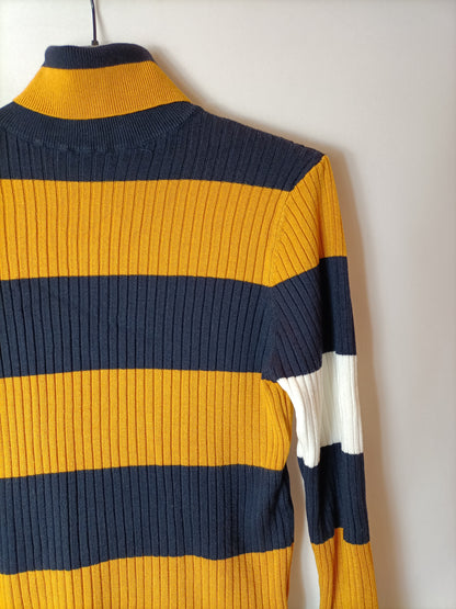 ONLY. Striped ribbed sweater. TL