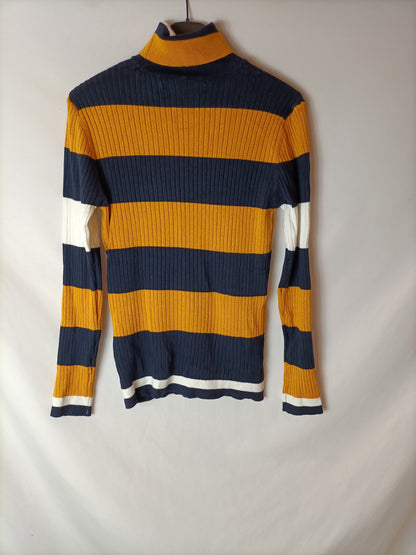 ONLY. Striped ribbed sweater. TL