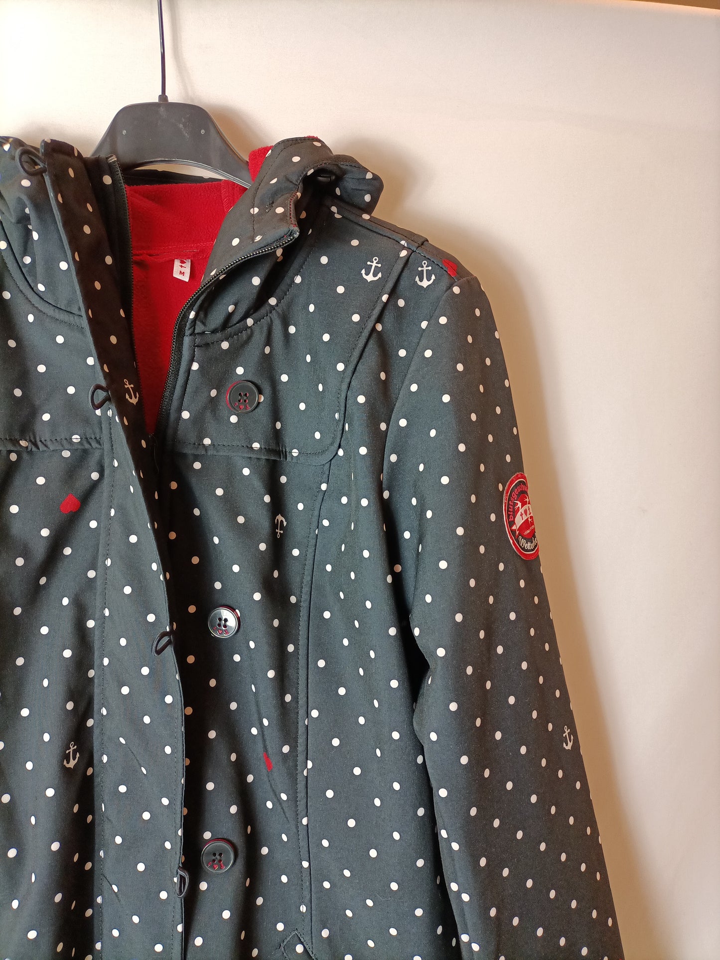 BLUTSGESCHWISTER. Chaqueta impermeable lunares. T M