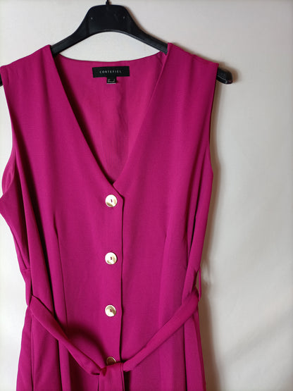 CORTEFIEL. Vestido abotonado rosa. T S (S/M)