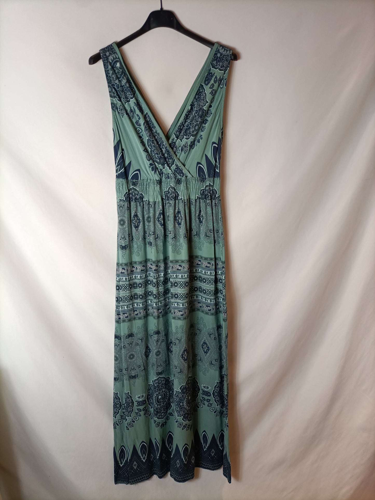 OTRAS. Vestido largo estilo hippie rosa. T. S/M