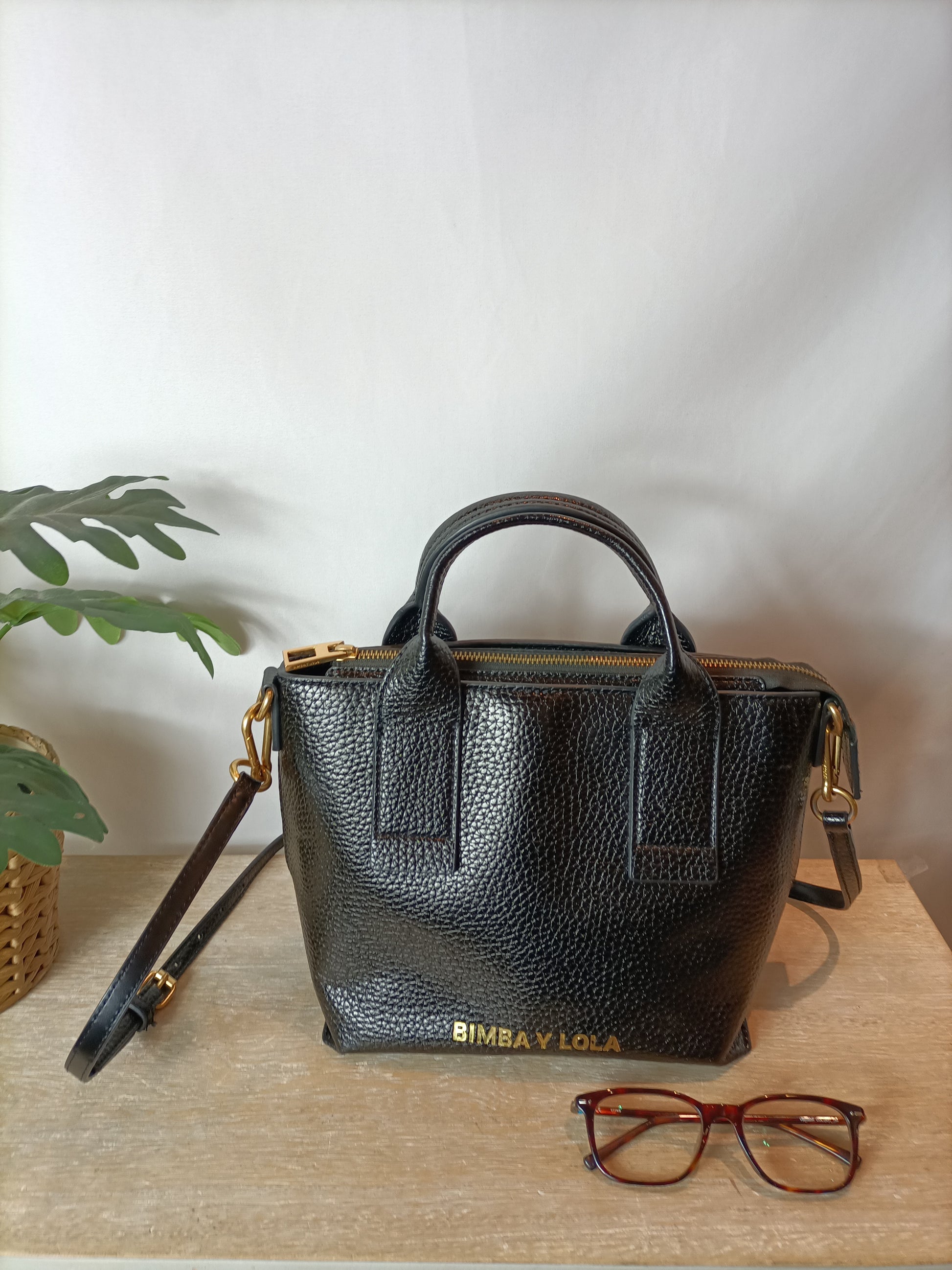 BIMBA Y Bolso negro piel – Hibuy market1