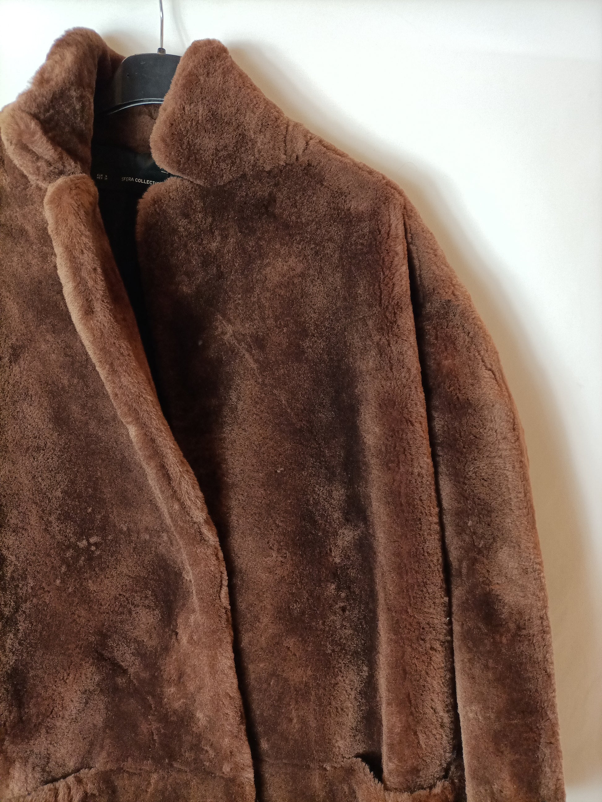 Abrigo Pelo Corto Sfera Mujer Moda Abrigo Verde Mujer Sfera Sfera