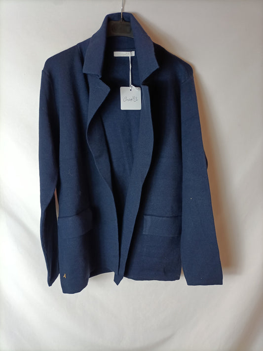 CARLOTA&amp;CO. Blue knitted cardigan Tu(m/l)