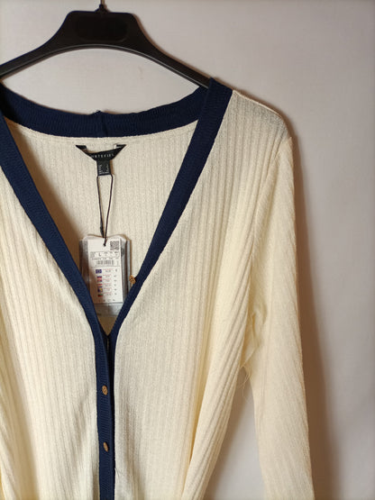 CORTEFIEL. Vestido beige abotonado T.l