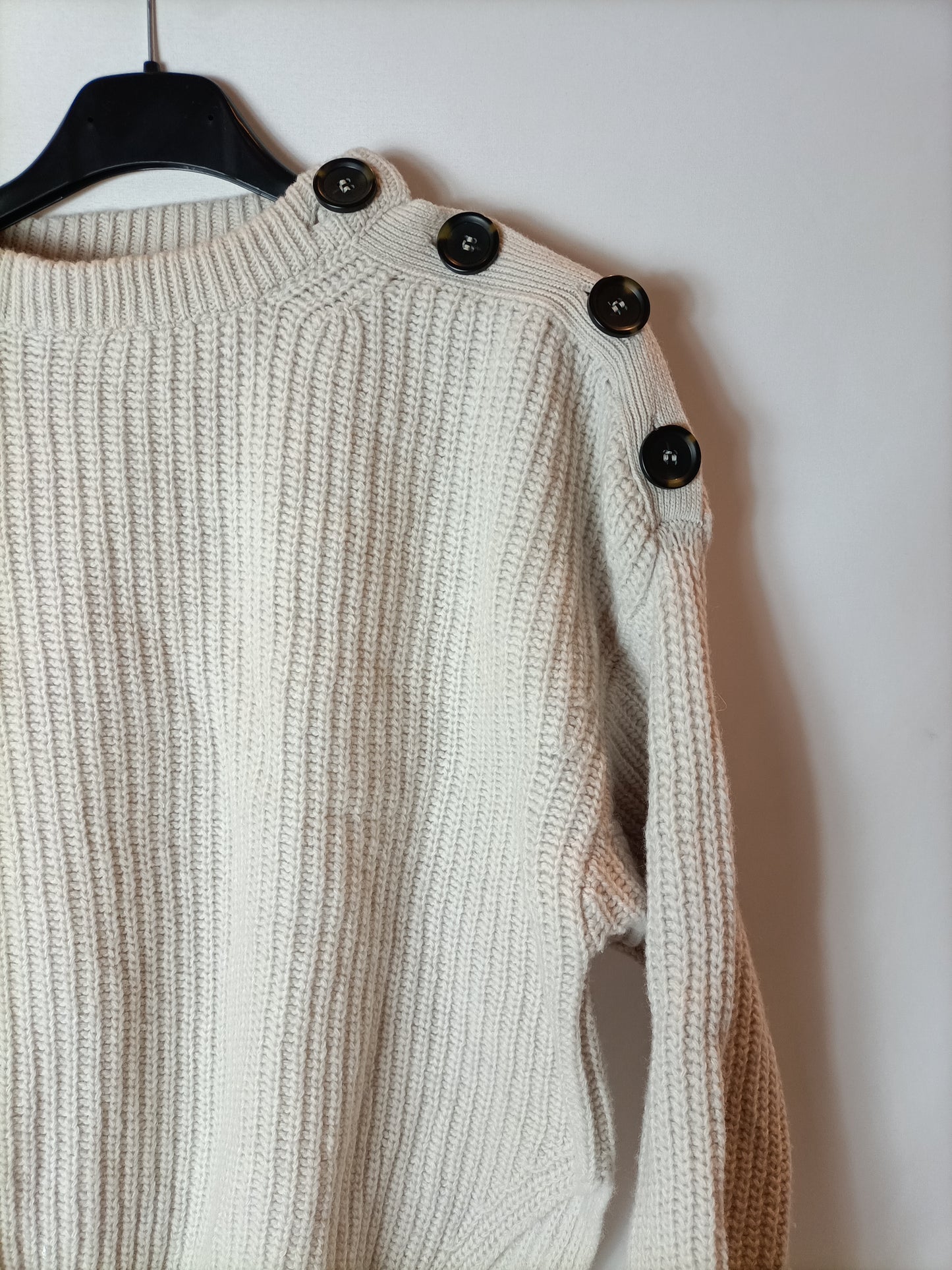 OTHERS. Beige buttoned sweater Your(s)