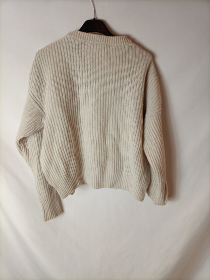 OTHERS. Beige buttoned sweater Your(s)