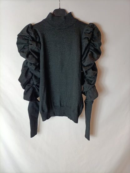 OTHERS. Black glitter Ts sweater