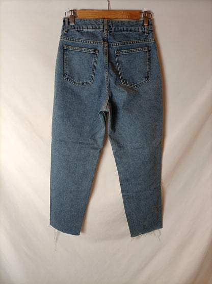 ASOS. Straight-leg ripped denim trousers, size 36