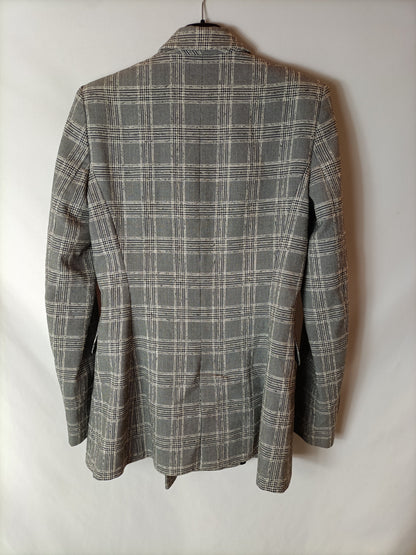 ZARA. Blazer cuadros entallada T.s