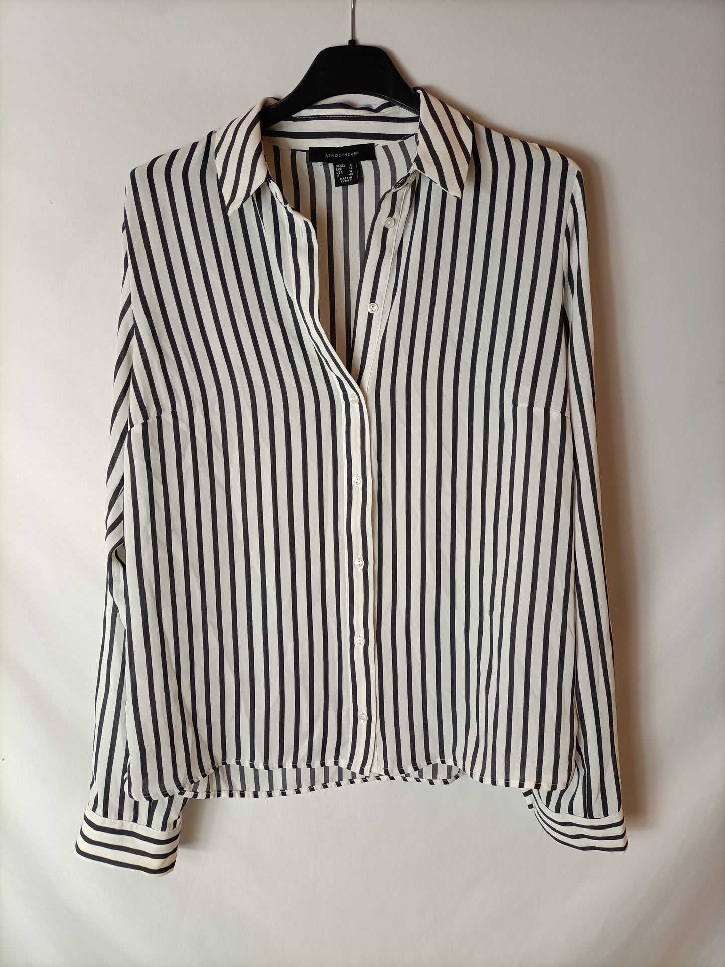 PRIMARK. White striped blouse size 36