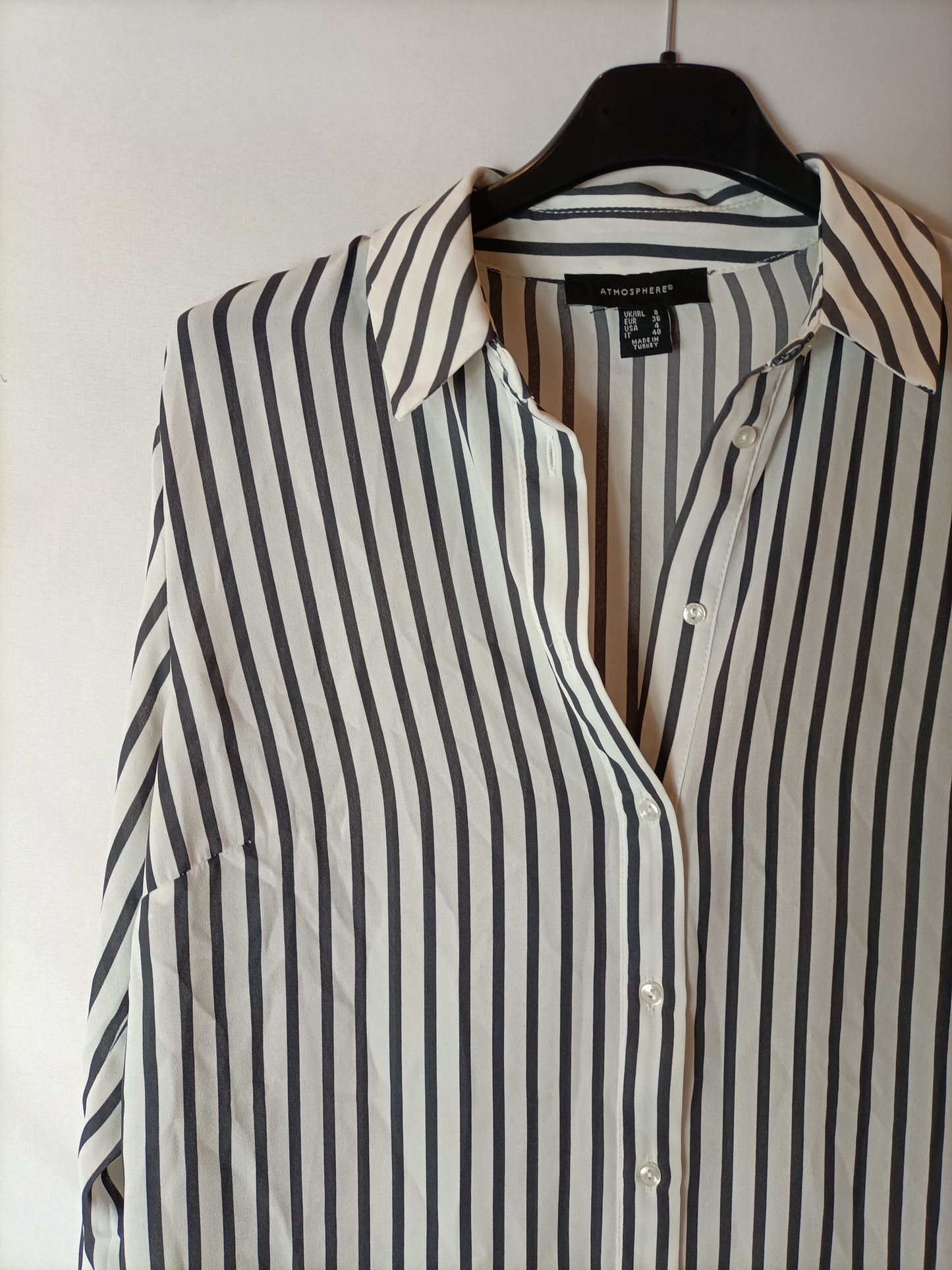 PRIMARK. White striped blouse size 36