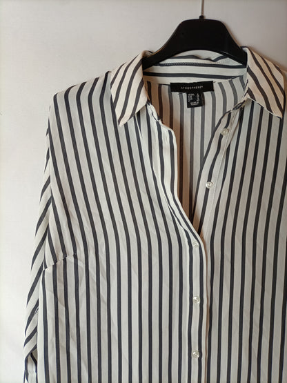 PRIMARK. White striped blouse size 36