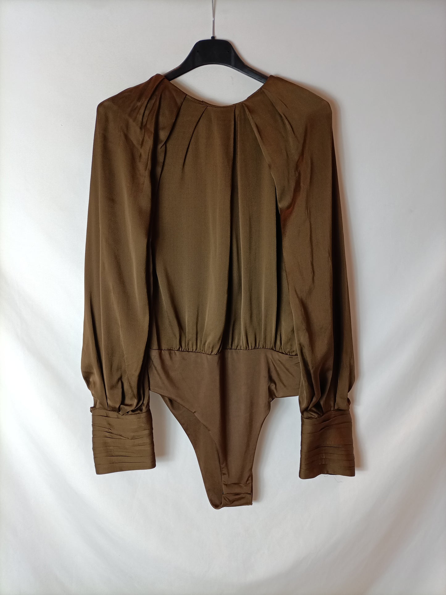 ZARA. Brown fluid bodysuit TL