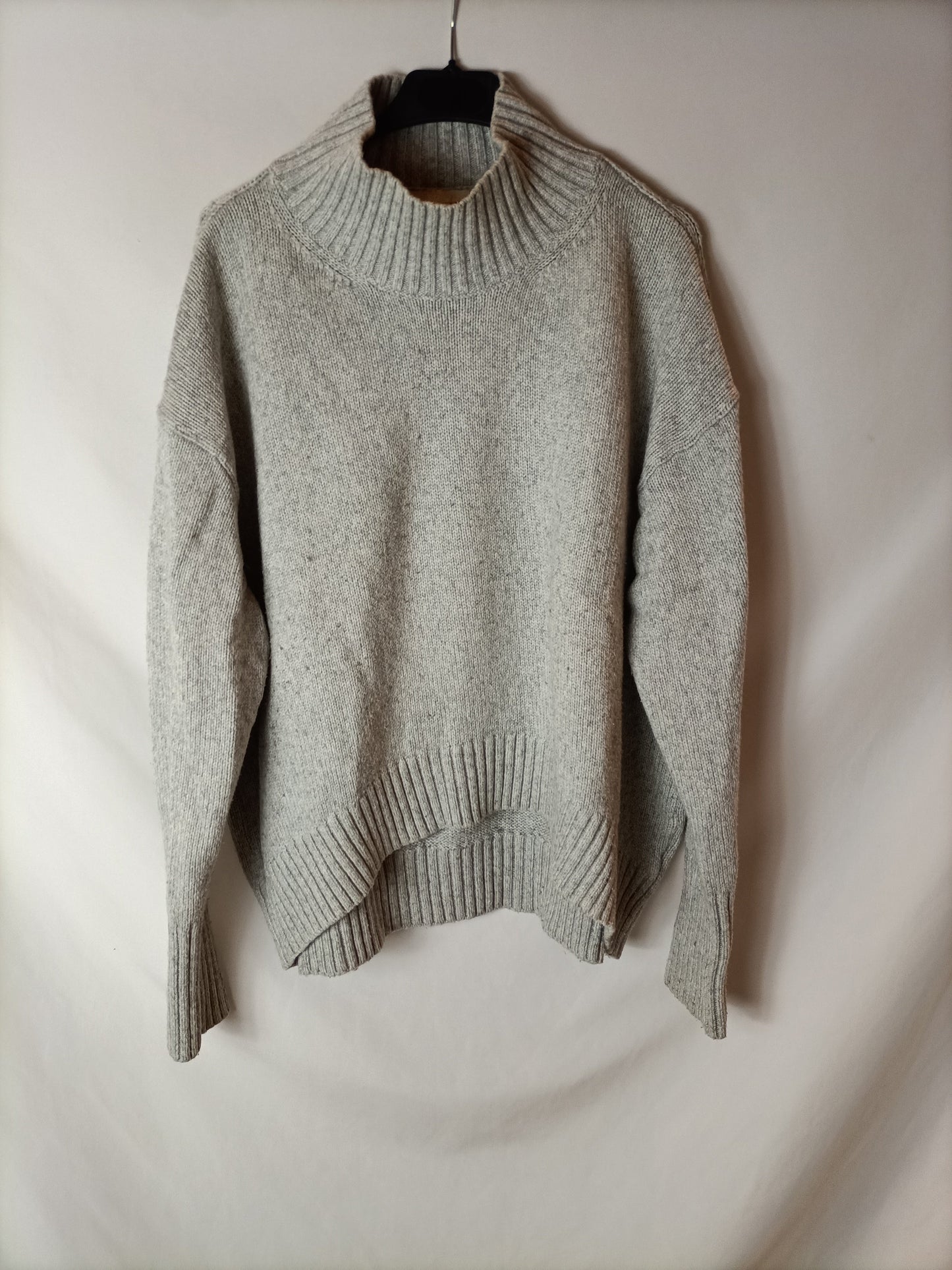 H&M. Jersey gris oversized T.s