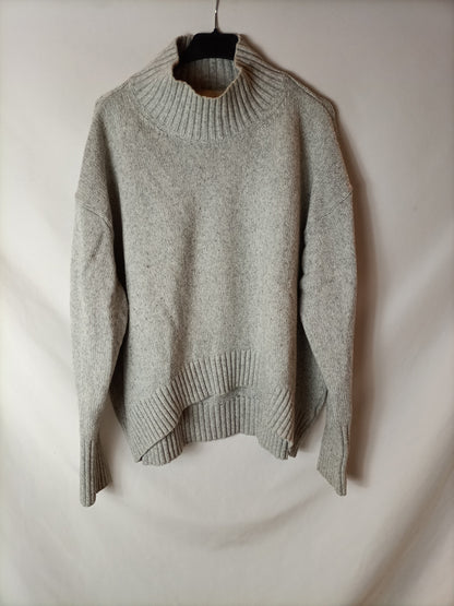 H&M. Jersey gris oversized T.s