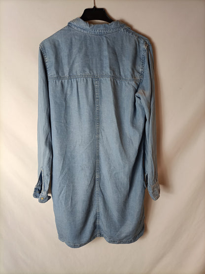 MANGO. Vestido corto denim T.s