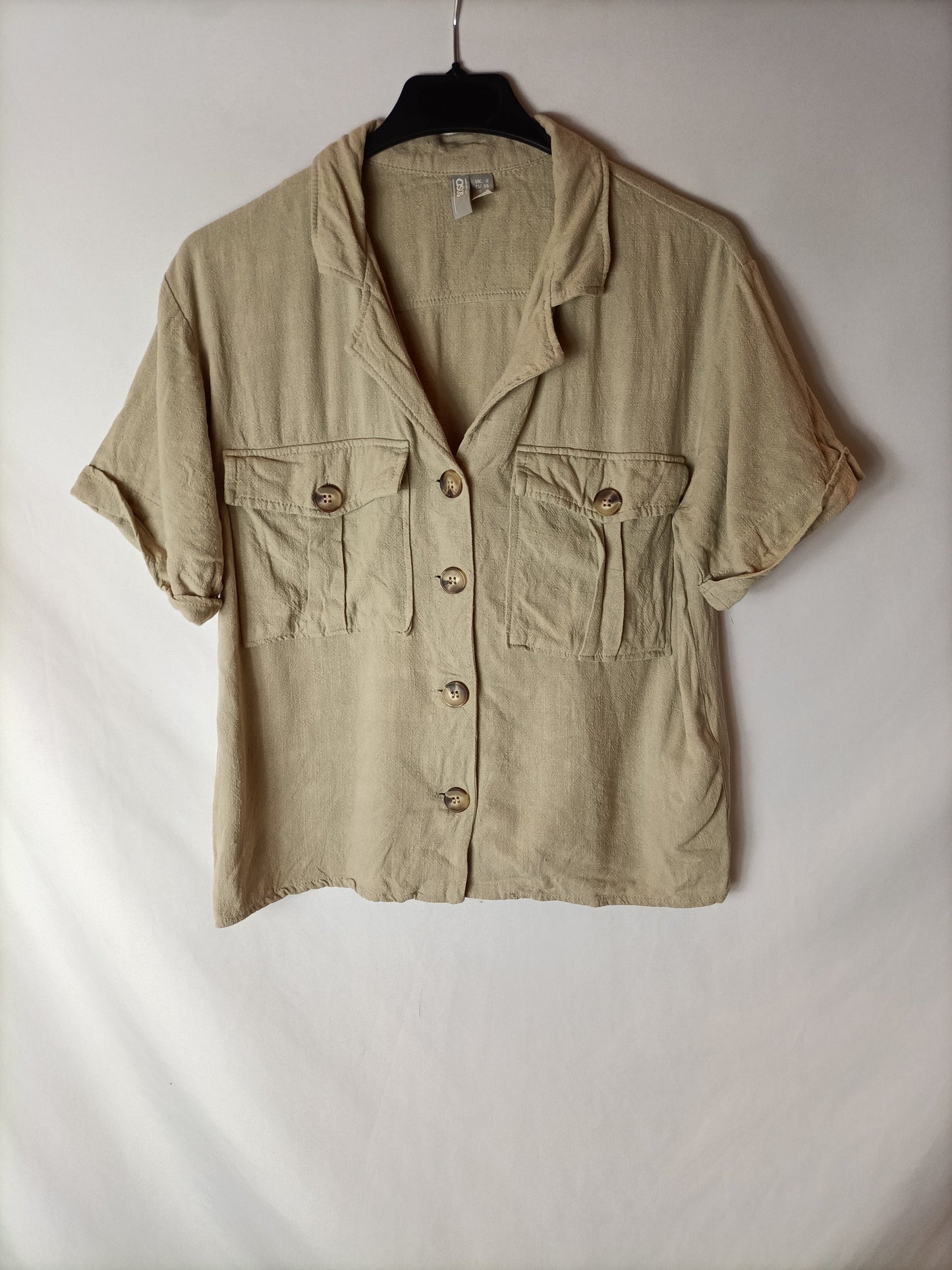 ASOS. Camisa beige sahariana T.36