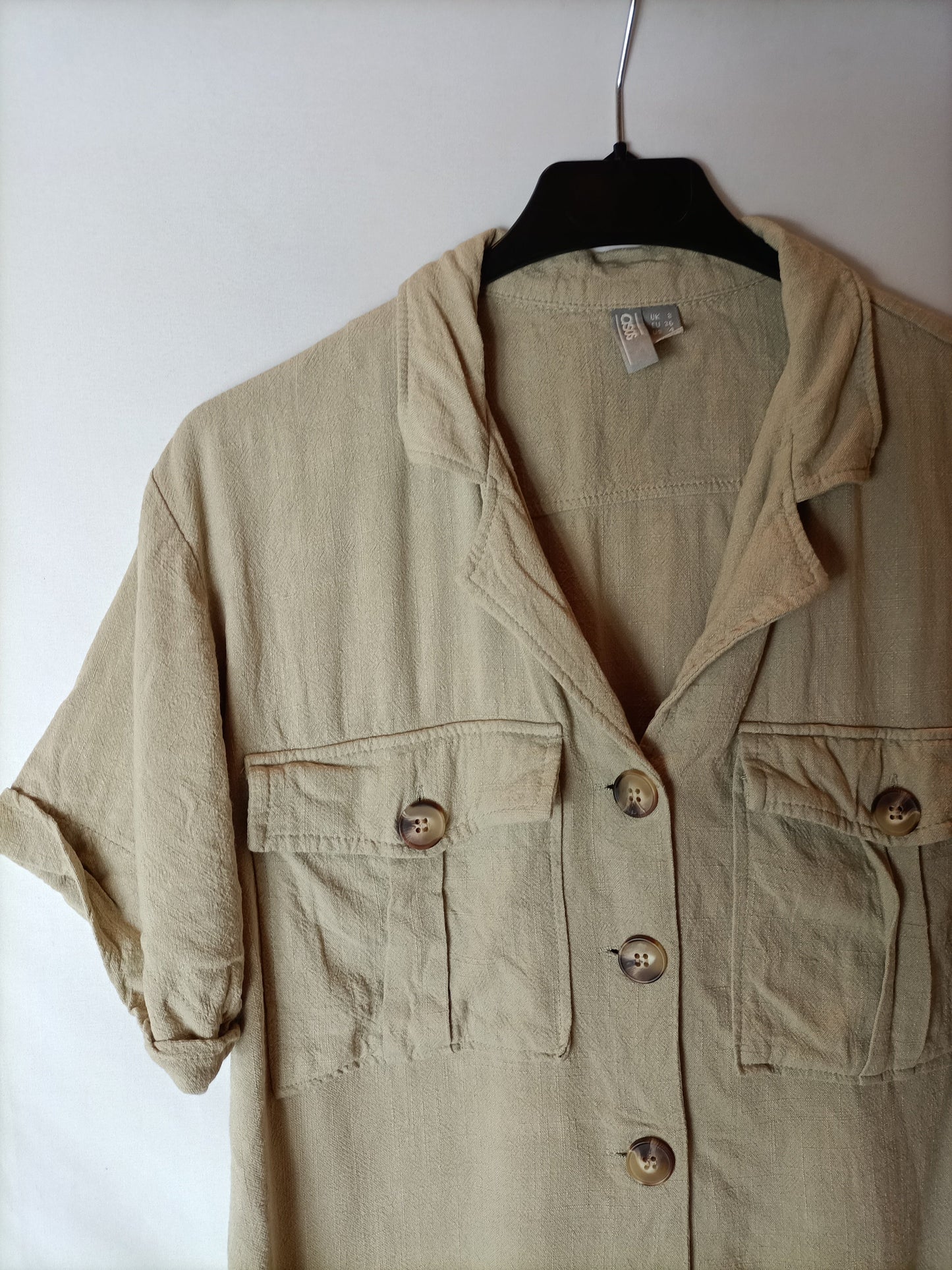 ASOS. Camisa beige sahariana T.36
